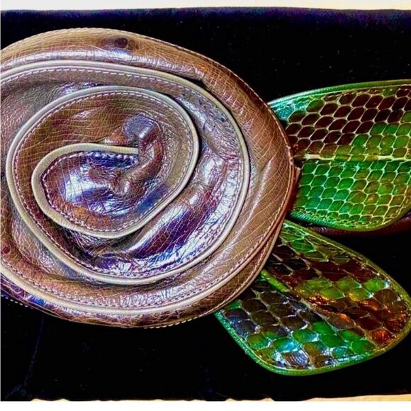 Marc Jacobs Vintage Python & Ostrich Rose Bag - Picture 3 of 12